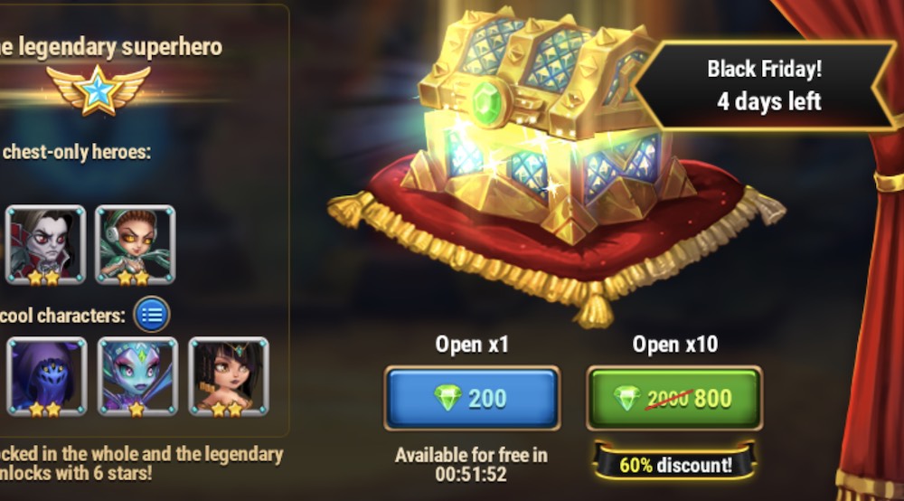 Heroic Chests Discount on Black Friday