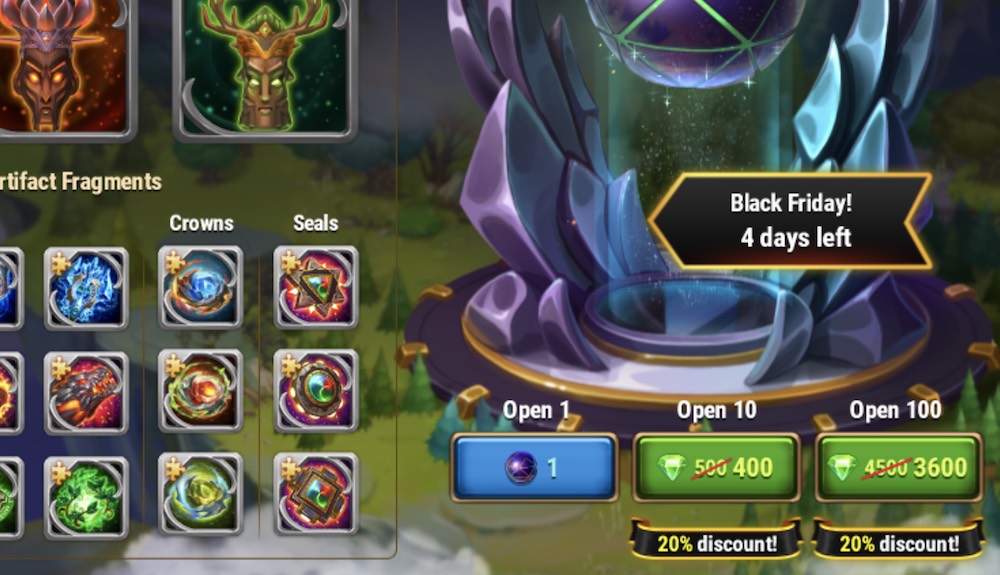 Titan Sphere Discount on Black Friday in Hero Wars